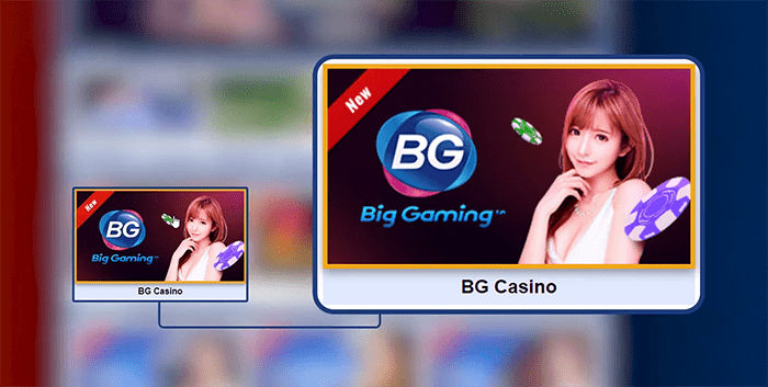 เมื่อเข้าสู่หน้าต่างคาสิโนเกมสด ให้เลือกค่ายคาสิโนที่ท่านต้องการ เช่น BG CASINO