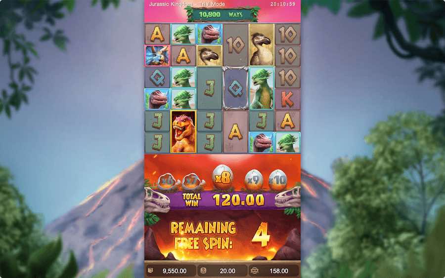 สัญลักษณ์การออกรางวัลเกมสล็อต Jurassic Kingdom